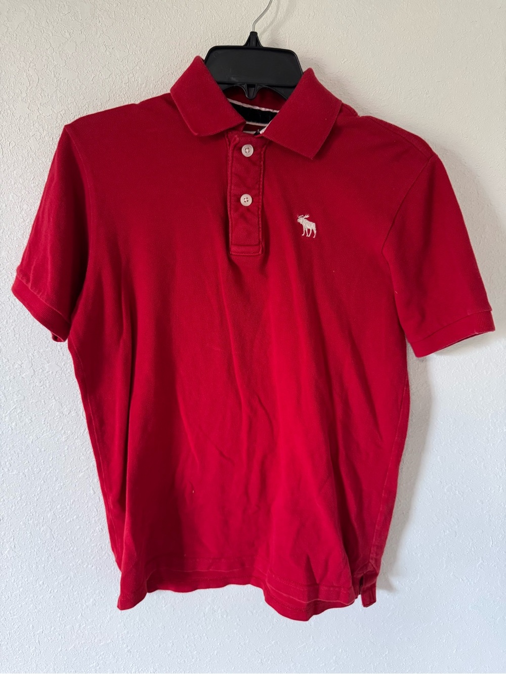 Y2K Vintage Abercrombie & Fitch Red Polo Shirt with Logo - Classic Men’s Size XL